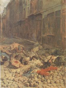 Ernest Meissonier The Barricade,Rue de la Mortellerie,June 1848 also called Menory of Civil War (mk05 oil painting image